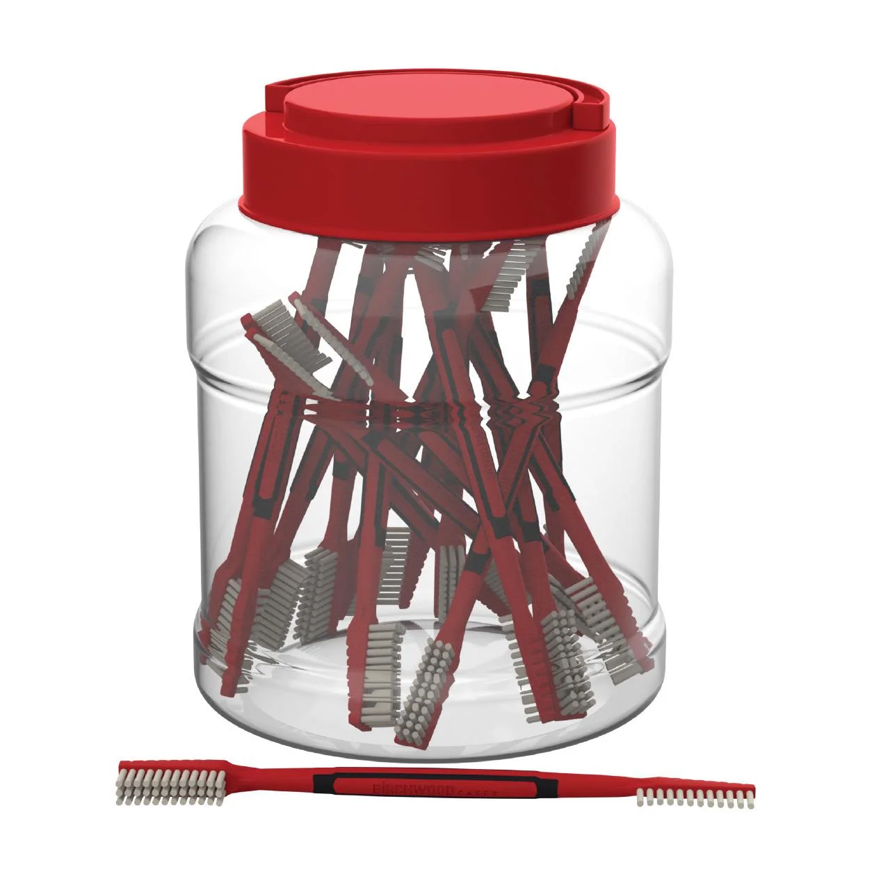primary-55829 Birchwood Casey Dual Nylon Brushes in Plastic Tub 25/ct