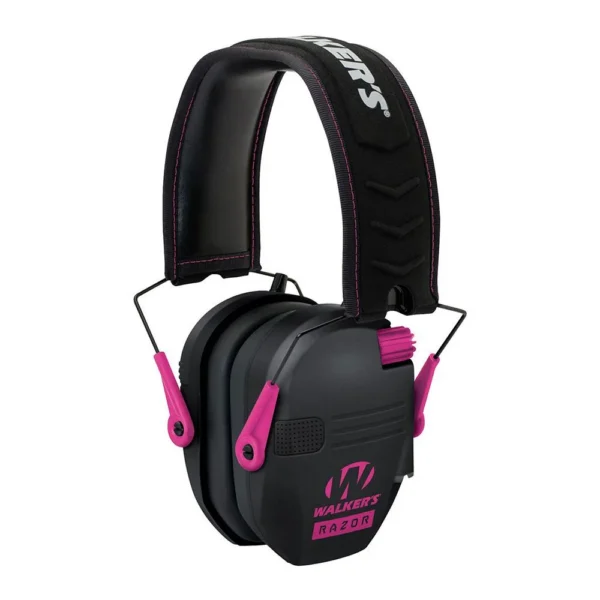 Walkers Game Ear Walker's Game Razor Slim Shooter Folding Ear Muffs-Pink