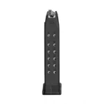 KCI USA FOR GLOCK black magazine with witness holes, front view