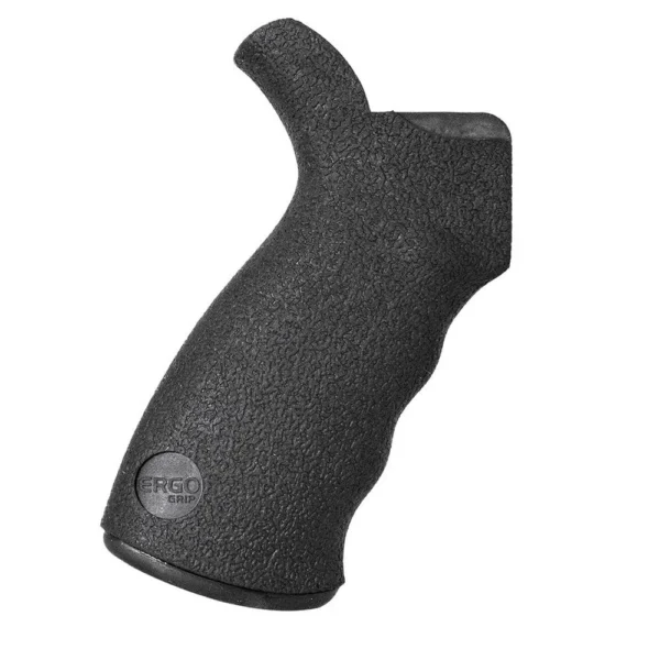 ERGO SUREGRIP AR GRIP KIT, black textured grip in right-side view with curved finger shelf