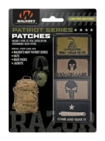 Walkers Game Ear Walker's Patch Kit Come and Take It, front view of four patches in retail pack