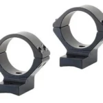 Talley Lightweight Alloy Scope Mounts, black angled view showing two circular rings and bases