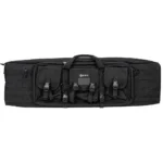 G-Outdoors Double Rifle Case 42-inch Black, front view with carry handles and multiple pockets