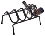 SNAPSAFE 4 GUN PISTOL RACK, black wire rack in angled view holding four pistols