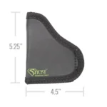 Sticky Holsters Small Sticky Pocket Holster, black ambidextrous holster in side view
