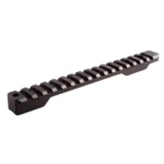 Talley Picatinny Base for Tikka T3/T3X, black angled top view with slotted rail