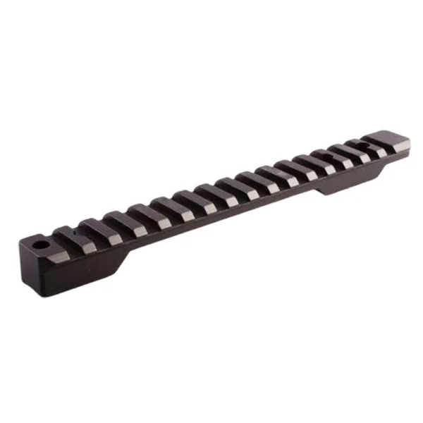 Talley Picatinny Base for Tikka T3/T3X, black angled top view with slotted rail