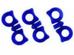 WILSON REPLACEMENT SHOK-BUFF 1911 6P six blue ring-shaped buffers, top view