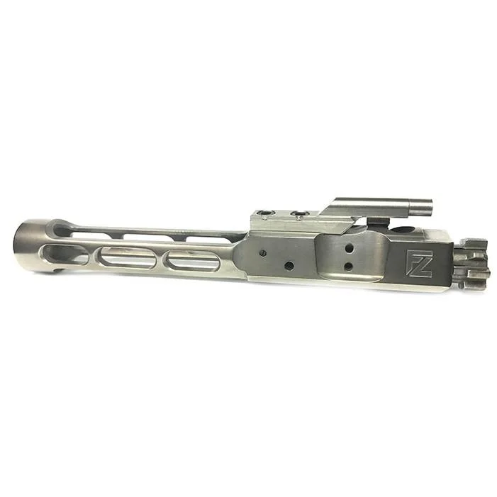 primary-55933 FailZero Lightweight Bolt Carrier Group silver metal assembly with cutouts, left side view