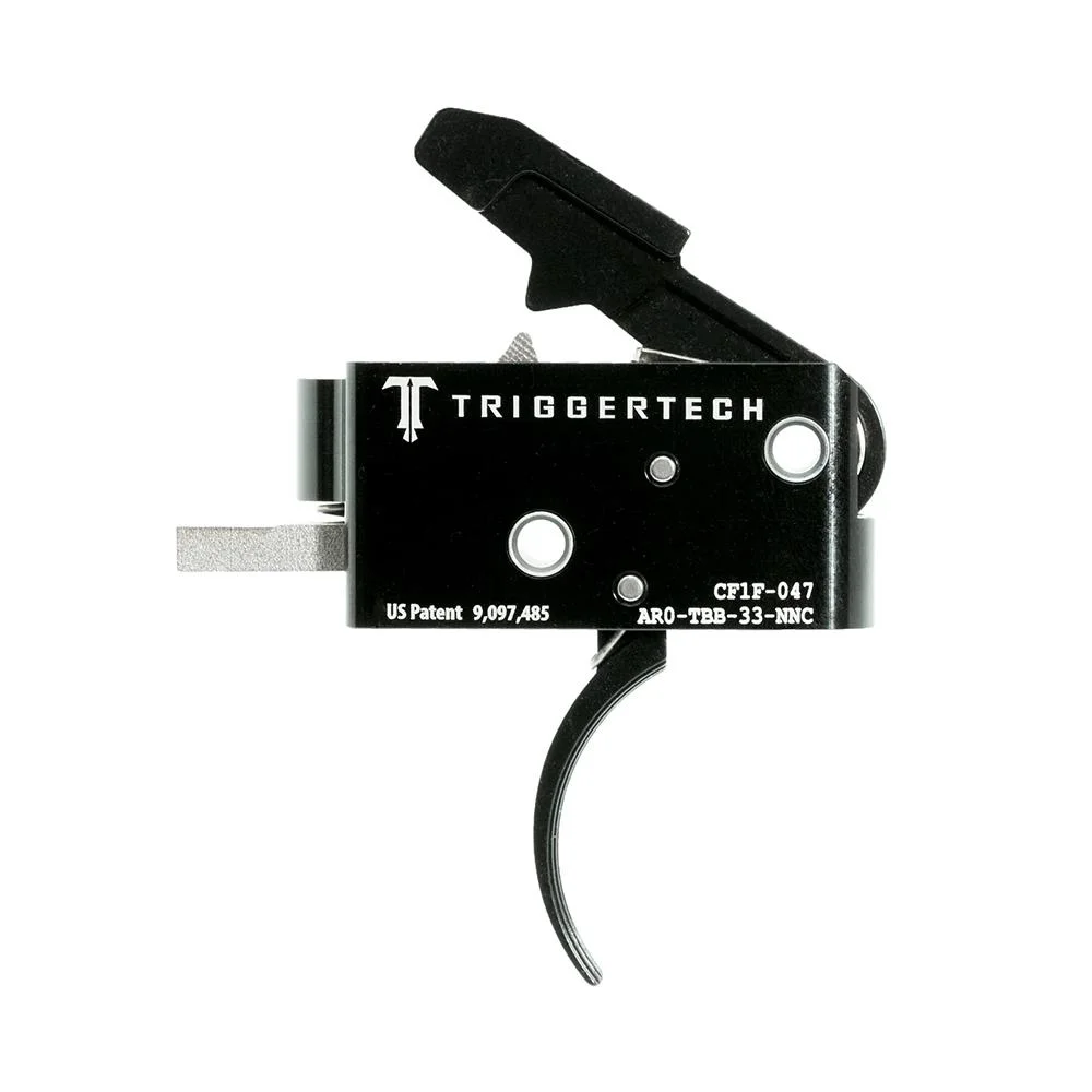 primary-55942 TriggerTech AR-15 Competitive Two Stage Rifle Trigger 3.5 lbs Curved Black, left-side view