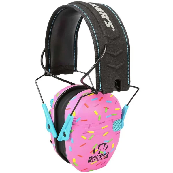 Walkers Game Ear Walker's Razor Slim Electronic Ear Muff 23dB Pink Sprinkles