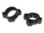 Burris Signature Universal Dovetail scope rings, two black rings in angled front views