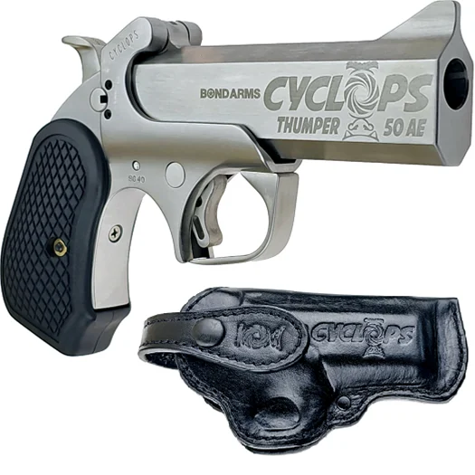 Bond Arms Inc. Bond Arms Cyclops Satin Package Handgun .50 AE Single Shot 4.25" Barrel Satin with Holster