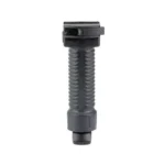 GRIP POD GPS.02 BIPOD CAM ALUM BLK, black vertical grip side view with ribbed body