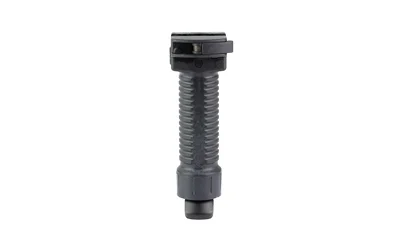 GRIP POD GPS.02 BIPOD CAM ALUM BLK, black vertical grip side view with ribbed body