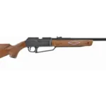 Daisy Powerline 880 rifle, right-side view with brown stock and black barrel