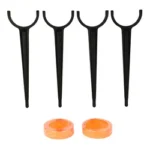 Daisy ShatterBlast Targets with Holders, four black holders and two orange targets