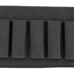 Uncle Mike's U/M SHOTGUN BUTT STOCK SHELL HLDR black side view with five elastic shell loops