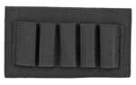 Uncle Mike's U/M SHOTGUN BUTT STOCK SHELL HLDR black side view with five elastic shell loops