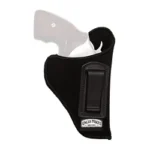 Uncle Mike's U/M INSIDE PANT HLSTR BLK SZ 2 RH black side view with belt clip and pistol outline