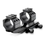 Burris AR-P.E.P.R. Scope Mount, matte black angled view with twin rings and Picatinny tops