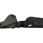 Uncle Mike's U/M VERT SHLDR HLSTR SZ 3 BLK RH black holster laid flat with straps and pouch