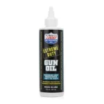 Lucas Ext Duty Gun Oil 8oz clear squeeze bottle with pointed cap and black label