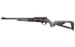 Winchester Repeating Arms WIN WILDCAT MDNT gray camo rifle, right-side view with skeletonized stock