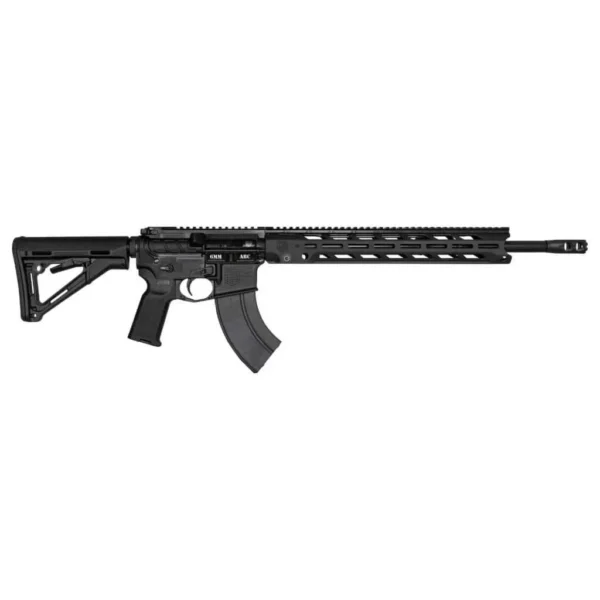 Diamondback Firearms DBF DB15 OBSDN, black rifle in right-side view with curved magazine