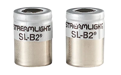 primary-6413 Streamlight STRMLGHT SLB2 BATTERY 2PK two silver cylindrical batteries shown upright