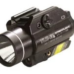 Streamlight TLR-2 Strobe Light/Laser black unit in angled right-side view with round light