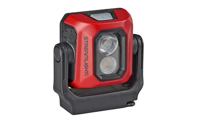 primary-6422 Streamlight Syclone Dual LED Mag Base, red and black front view with two stacked LEDs