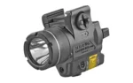 Streamlight TLR-4G green laser light, angled front view with round lamp and rail mount