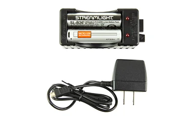 primary-6440 Streamlight STRMLGHT SL-B26 CHRGR KIT 120V W/BA black charger with battery and wall adapter
