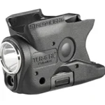 Streamlight TLR6 HL G, black angled front view with round light, laser opening and side button