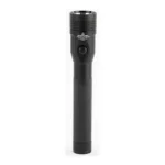 Streamlight Stinger DS LED HL black flashlight, upright side view with push-button switch