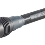 STREAMLIGHT PROTAC HL 6 W/USB BLK black flashlight, angled view with wide bezel and textured grip