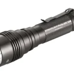 Streamlight STRMLGHT PROTAC HPL USB BLK, black flashlight in front-left angled view with clip
