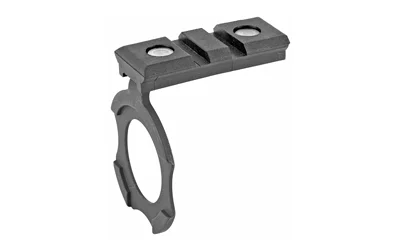 primary-6555 Streamlight Shotgun Rail Rem870, black rail mount in angled view with circular clamp