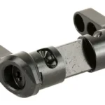 TIMNEY 49'ER safety selector in black, angled view showing dual levers and center drum