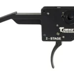 TIMNEY RUGER AMER GEN 2 2-STAGE BLK black trigger assembly, side view with curved trigger