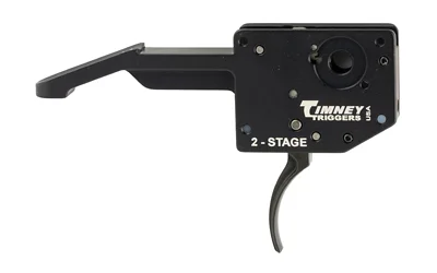 TIMNEY RUGER AMER GEN 2 2-STAGE BLK black trigger assembly, side view with curved trigger
