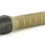 Streamlight STRMLGHT POLYTAC X USB COY, coyote tan flashlight with black bezel and textured grip