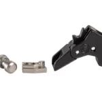 TIMNEY ALPHA TRIGGER FOR S&W M&P black trigger assembly with silver pins and small components