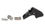 TIMNEY ALPHA TRIGGER FOR S&W M&P black trigger assembly with silver pins and small components