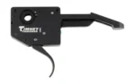 Timney Ruger American Gen 1 Cent Curve trigger, black housing and curved trigger in side view