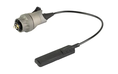 primary-6724 SUREFIRE DS07 SW/TAILCAP 7" CABLE TN tan tailcap with black cable and rectangular pressure switch