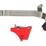 TIMNEY ALPHA FOR GLK G3-4 LRG RED silver and black trigger assembly with red components