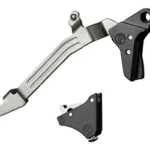 Timney Alpha for Glock G5 10/45 black trigger assembly with silver bar and housing