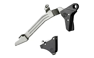 primary-6783 Timney Alpha for Glock G5 10/45 black trigger assembly with silver bar and housing